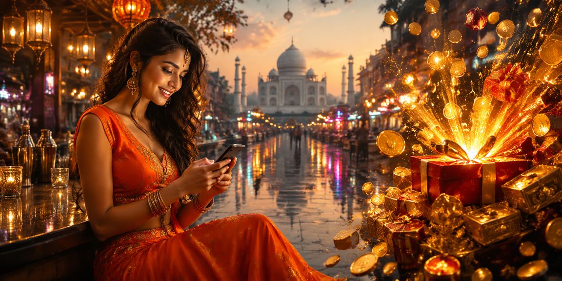 Night market with mobile casino gaming in Agra